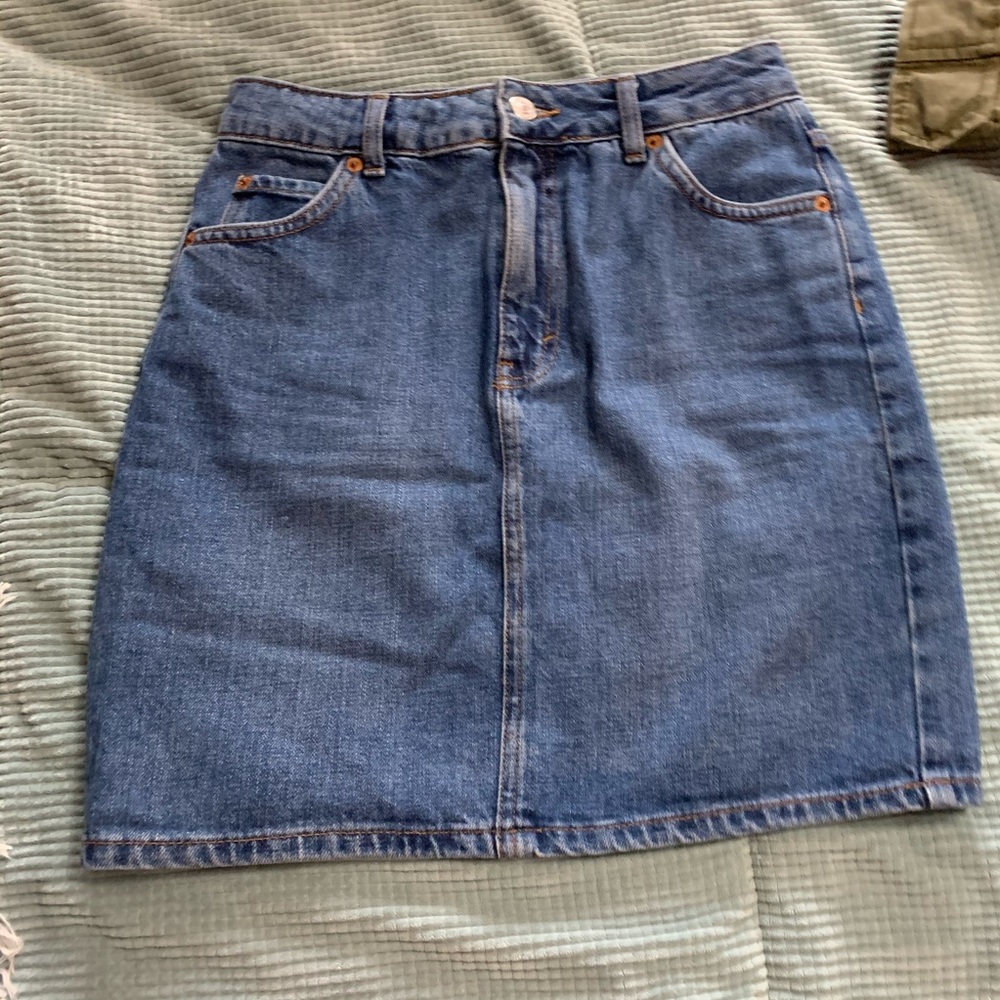Top shop Moto denim skirt